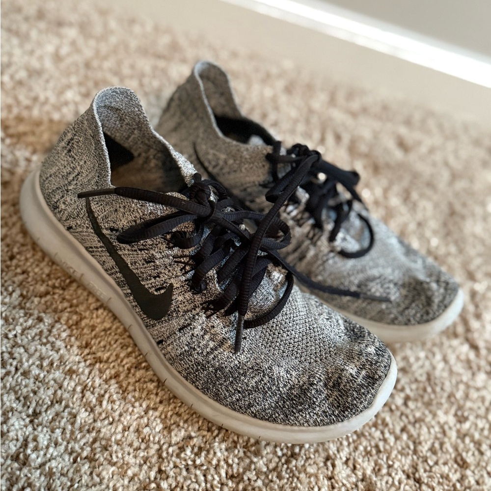 Nike Black and Gray FlyKnit Running Shoes